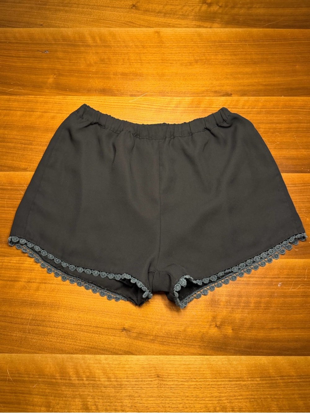 Brandy Melville Black Lace-Trim Women's Shorts